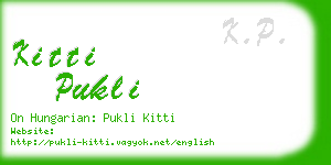 kitti pukli business card